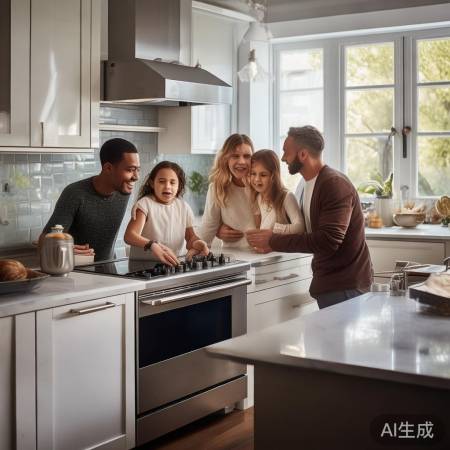 奥克斯集成灶尺寸，厨房高效美观